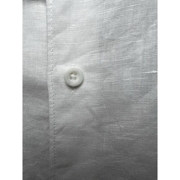 Cubavera Men's XL White Button Up Shirt Short Sleeve Linen Cotton - Picture 5 of 11